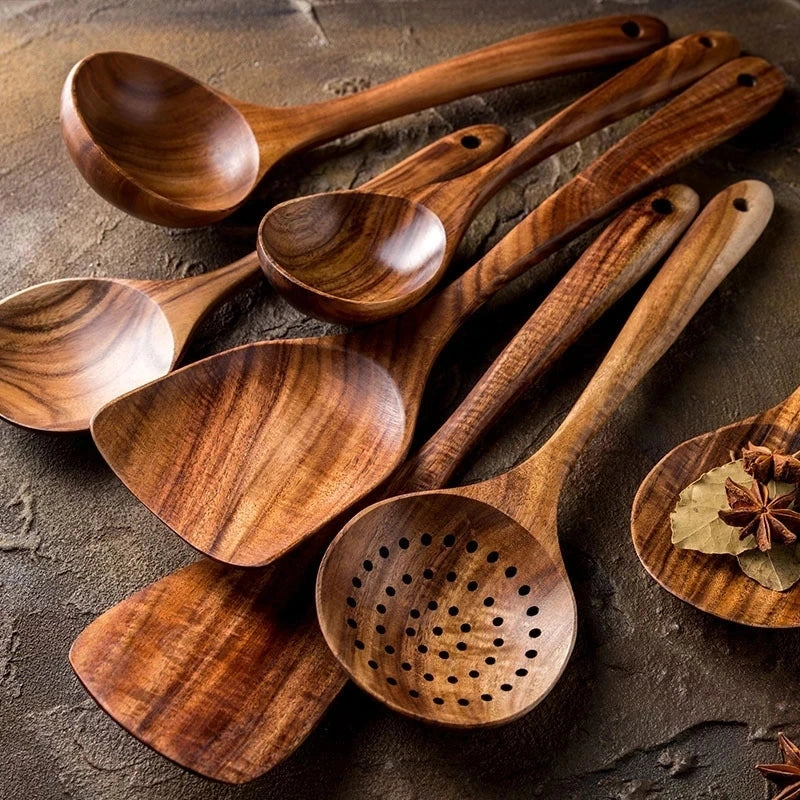 7-Piece Wooden Cooking Set