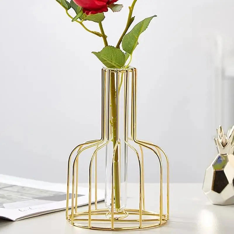 Gold Cage Vase
