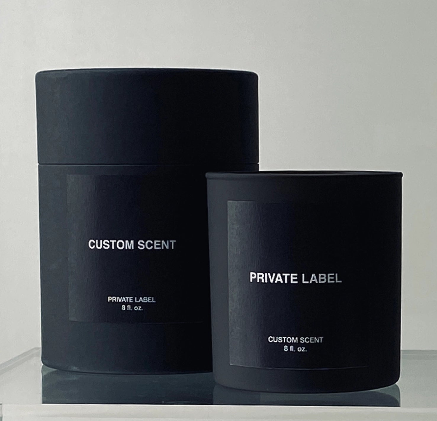 Matte Black Private Label Custom Candles