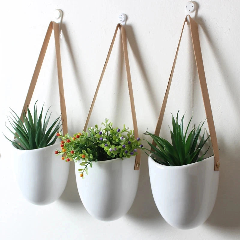 Ceramic Hanging Planter 3-Piece Set