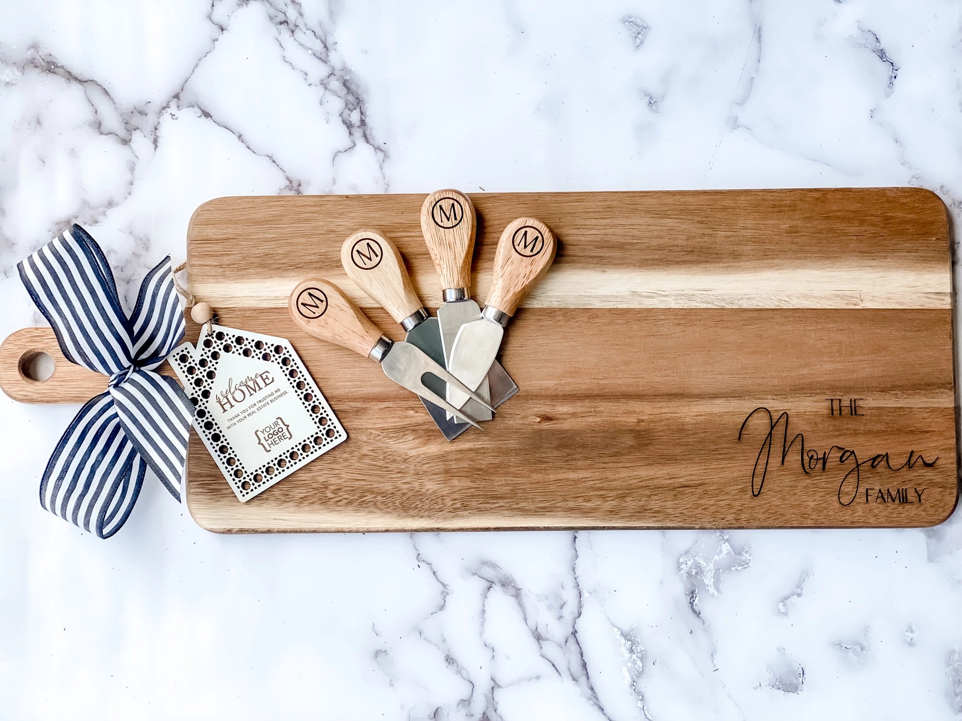 Personalized Acacia Board Charcuterie Gift Set