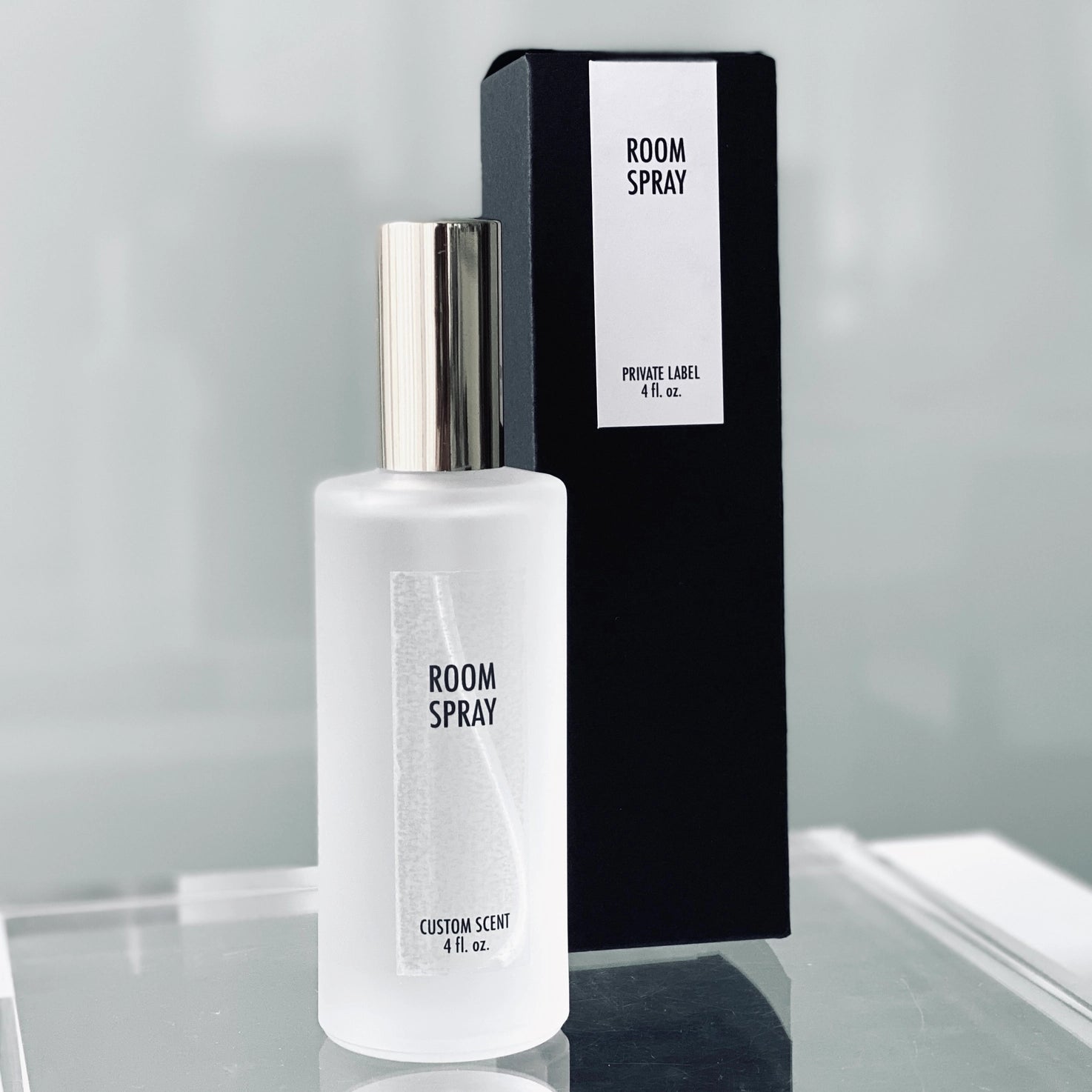Room & Linen Spray Silver | Glass in Gift Box, Private Label