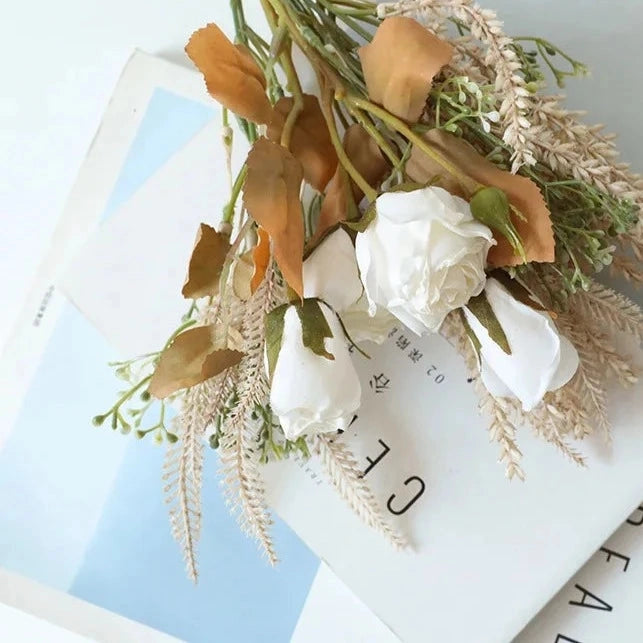 Faux Dried Rose Bundle