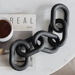Black Wood Chain Link
