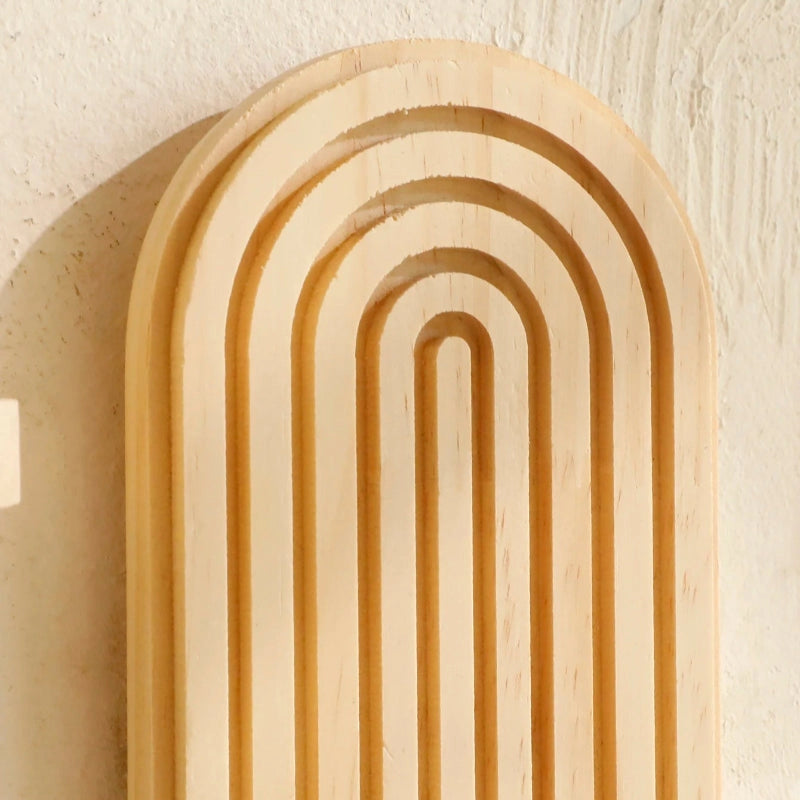 Geometric Wood Wall Mounted Shelf