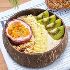 Rustic Coconut Shell Bowl and Spoon Set