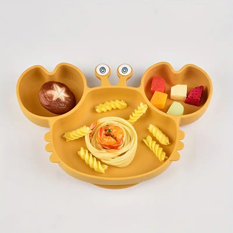 Silicone Crab Plate with Cutlery