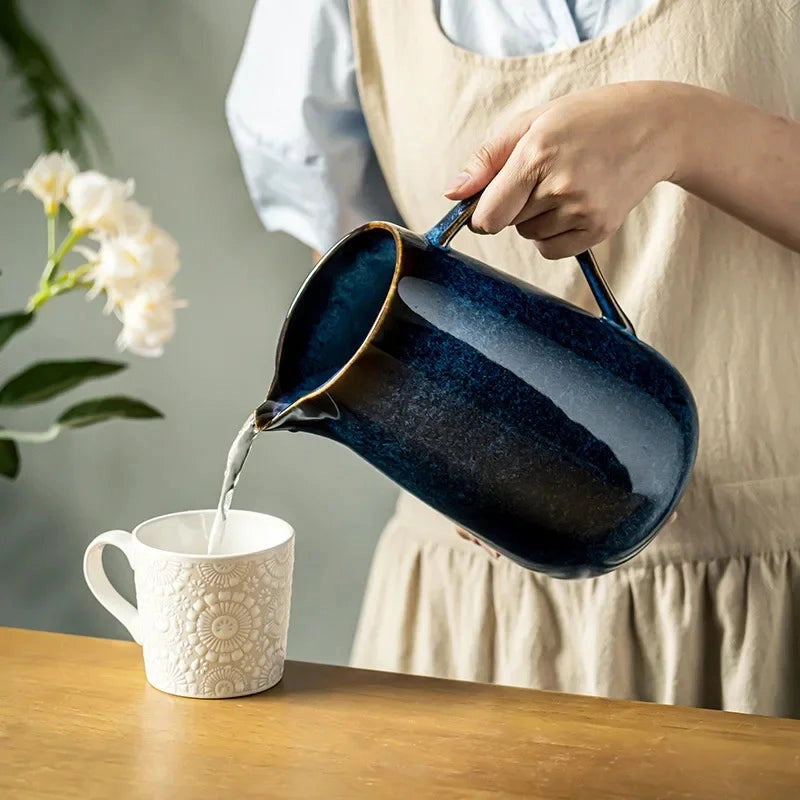 Laguna Kiln Blue Ceramic Pitcher