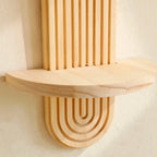Geometric Wood Wall Mounted Shelf