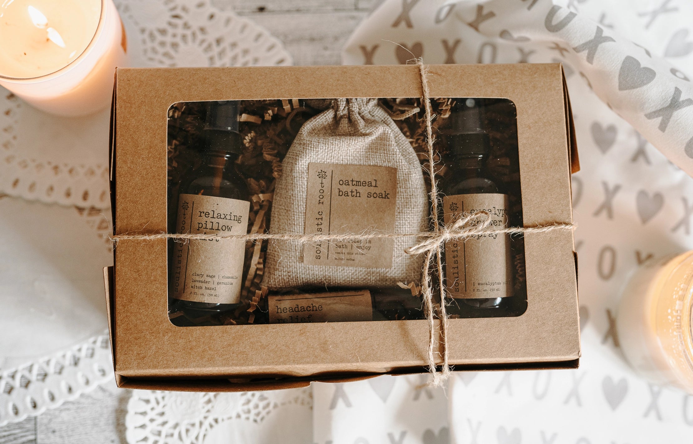 Gift Set- Shower Spray, Pillow Spray, Headache, Oatmeal Soak