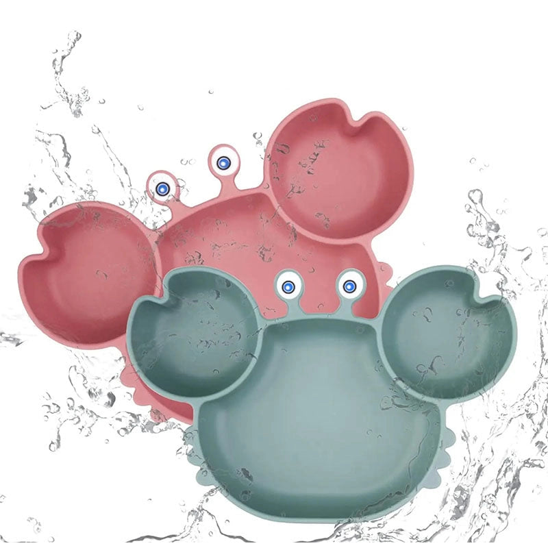 Silicone Crab Plate with Cutlery
