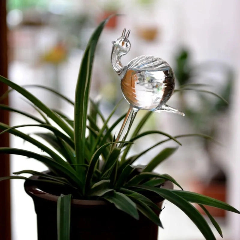 Glass Self-Watering Plant Decor