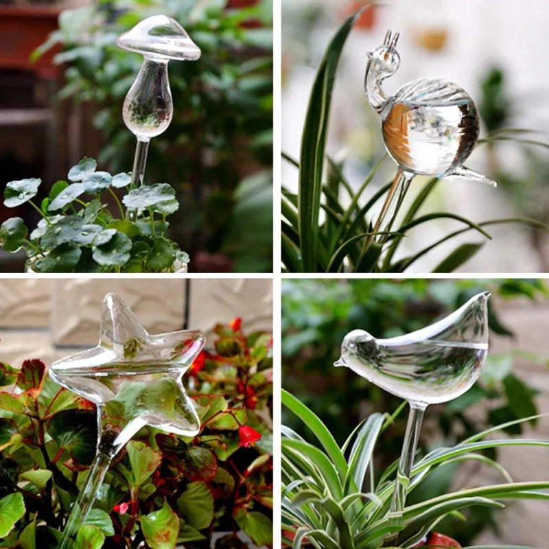 Glass Self-Watering Plant Decor