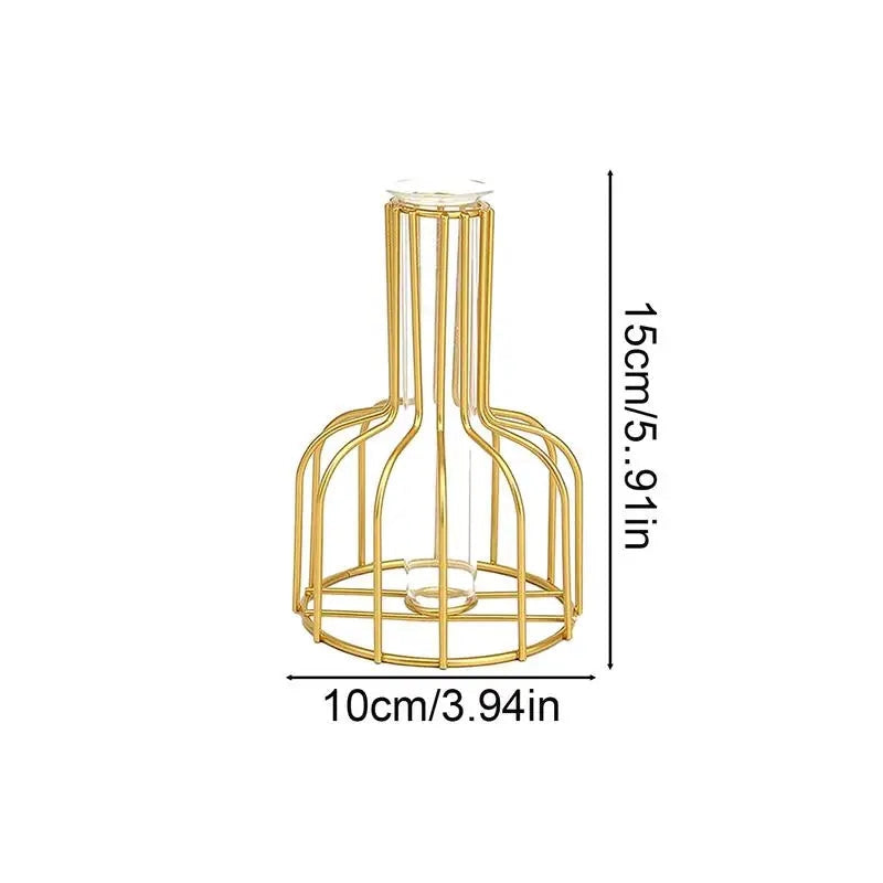 Gold Cage Vase
