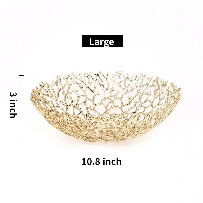 Metal Coral Decorative Bowl