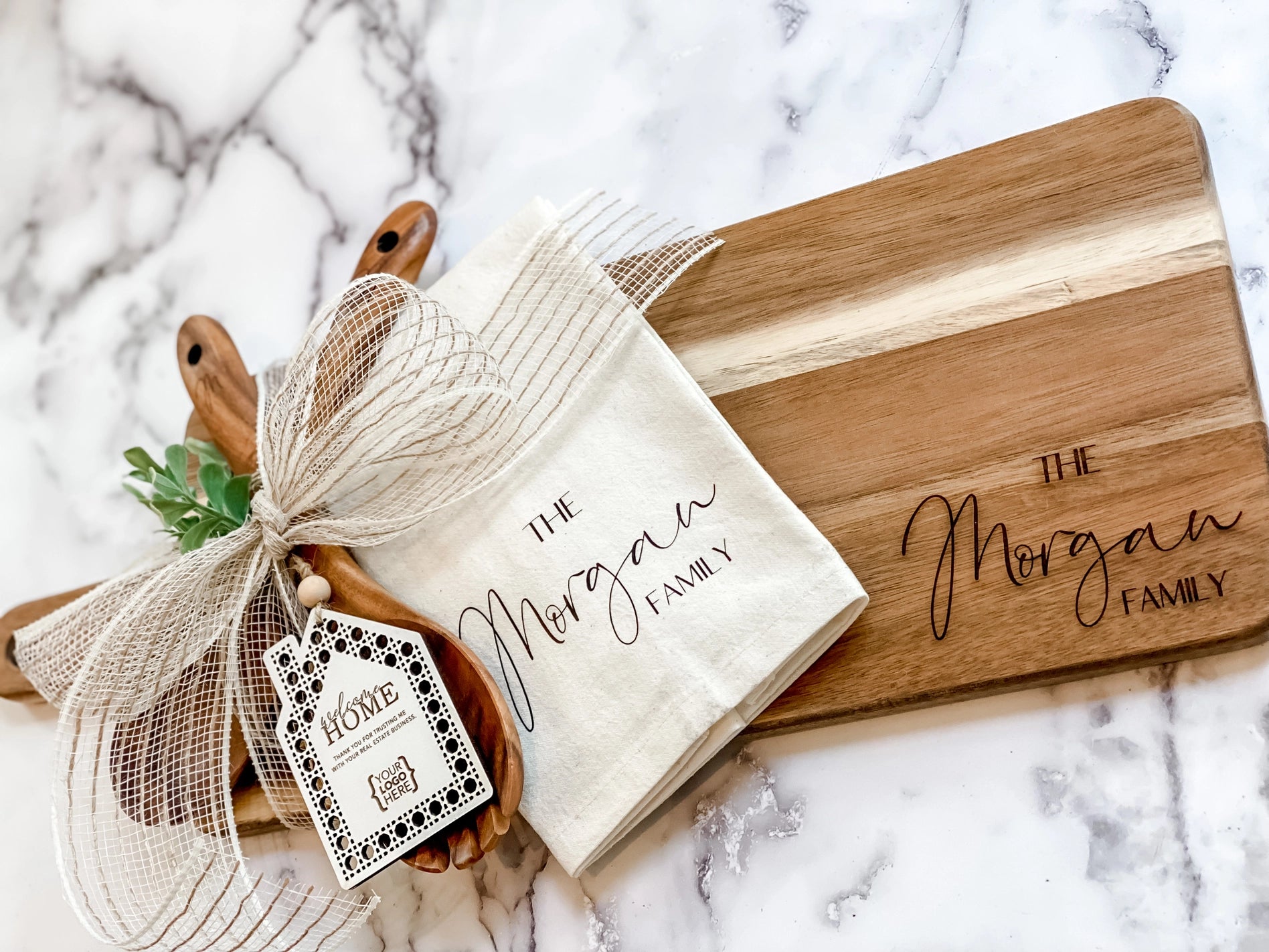 Personalized Housewarming Gift-Acacia Board Set