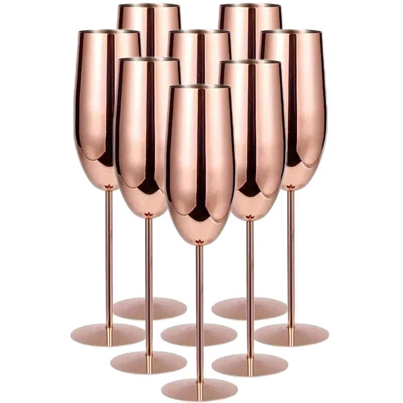 Stainless Steel 8-Piece Glassware Set