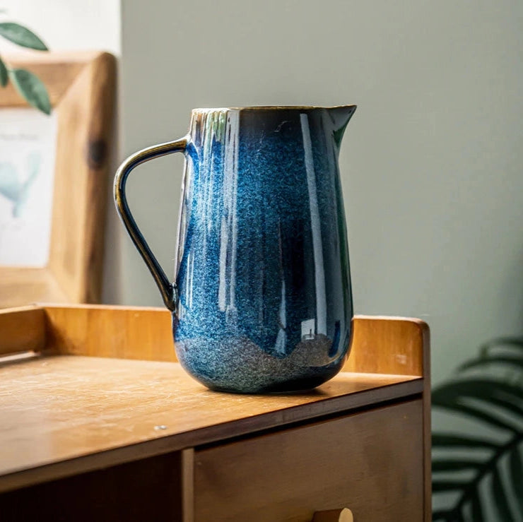 Laguna Kiln Blue Ceramic Pitcher