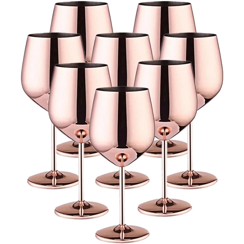 Stainless Steel 8-Piece Glassware Set