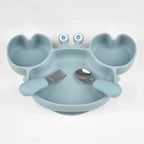 Silicone Crab Plate with Cutlery