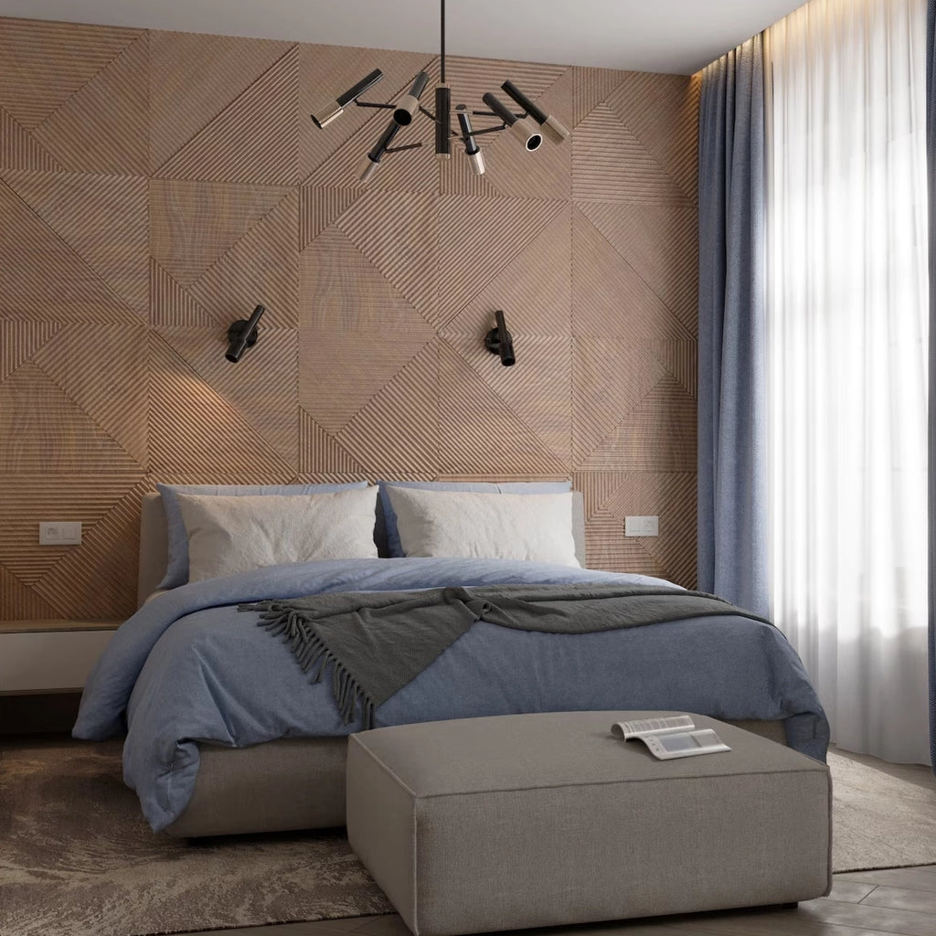 3D Wood Wall Panels 4-Piece Set