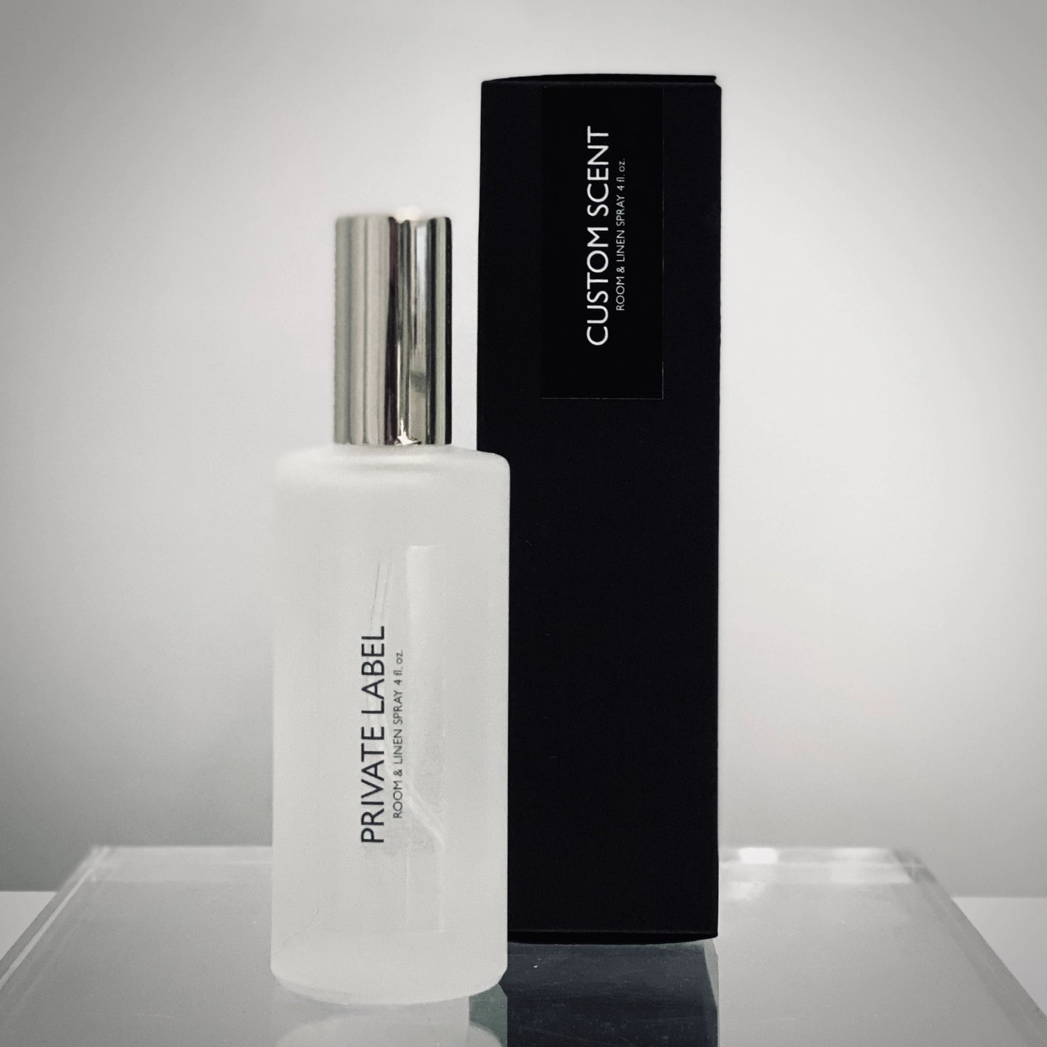Room & Linen Spray Silver | Glass in Gift Box, Private Label