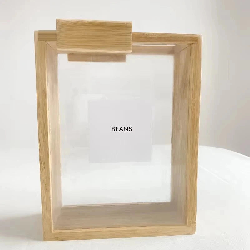 Bamboo Square Pantry Storage Food Containers