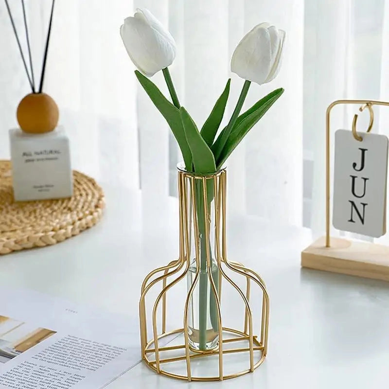 Gold Cage Vase