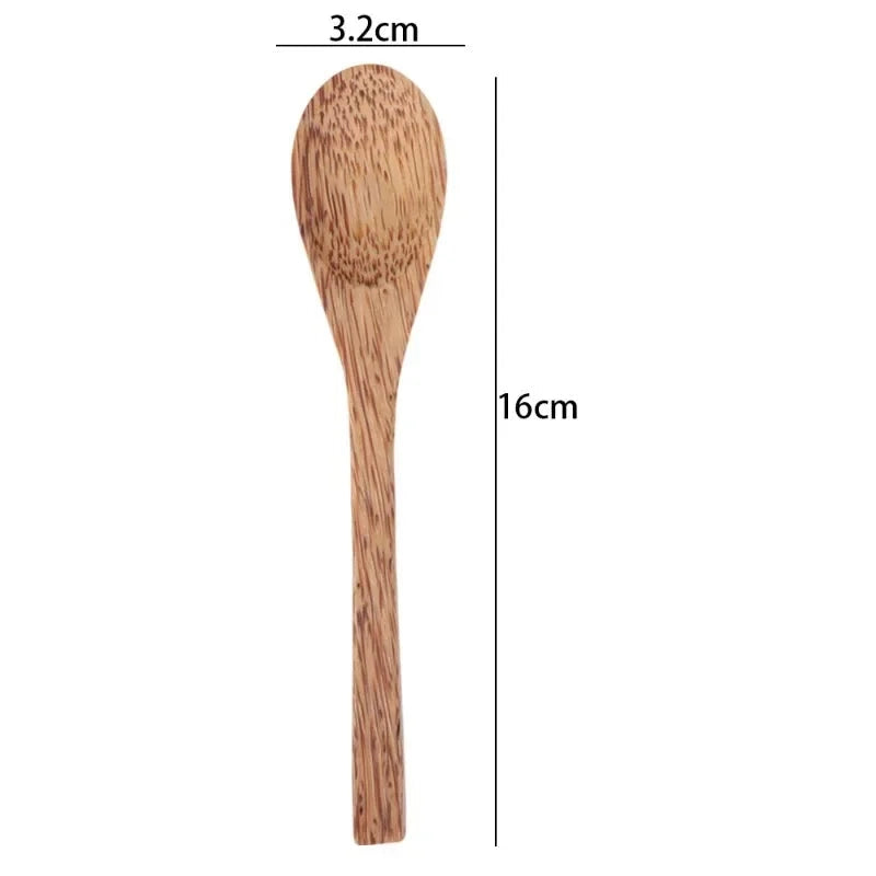Rustic Coconut Shell Bowl and Spoon Set
