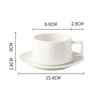 Ceramic Coffee Mug with Saucer