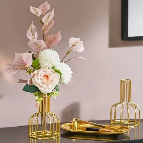 Gold Cage Vase