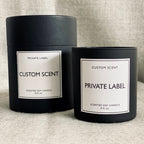 Matte Black Private Label Custom Candles