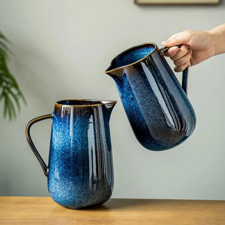 Laguna Kiln Blue Ceramic Pitcher