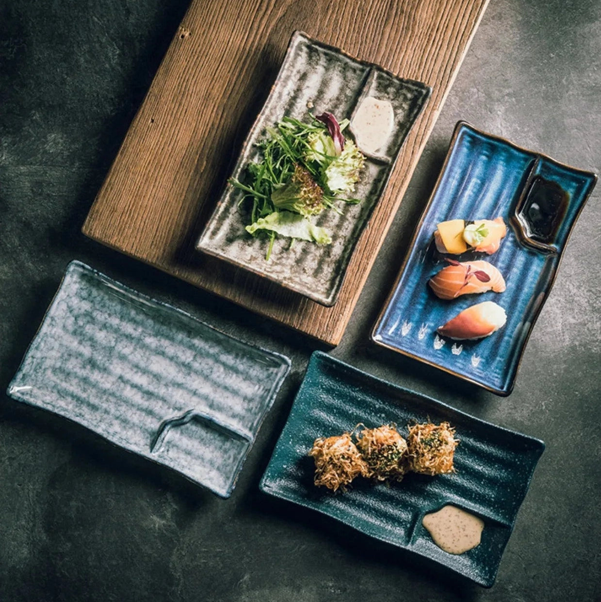 Artisan Ceramic Sushi Plates