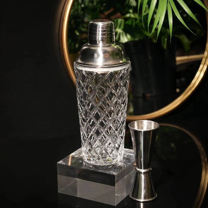 Vintage Glass Cocktail Shaker