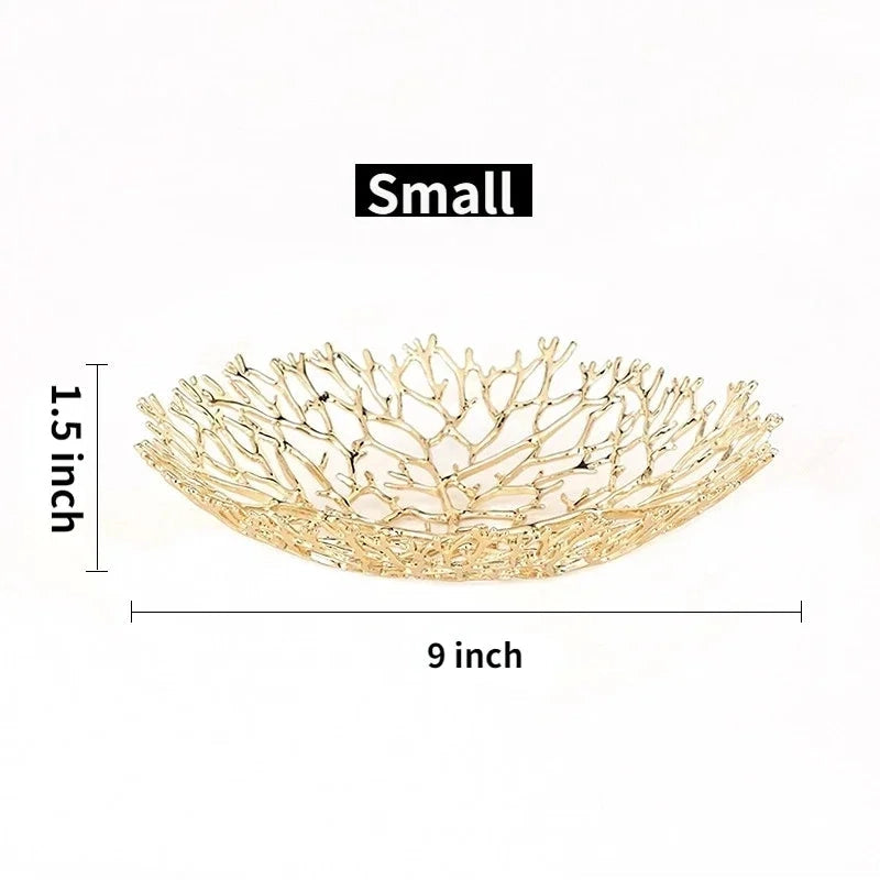 Metal Coral Decorative Bowl