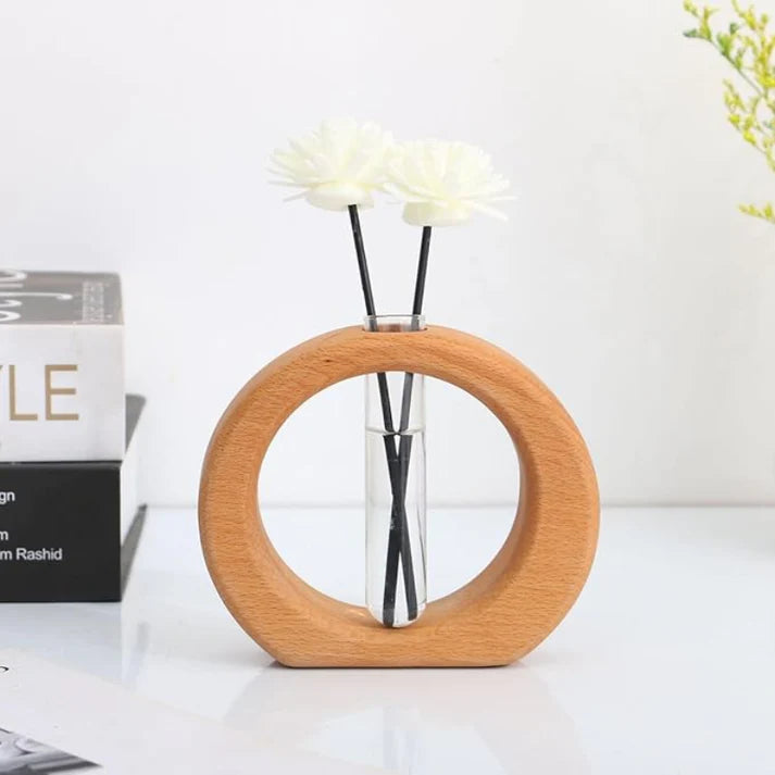 Wooden Hydroponic Vase