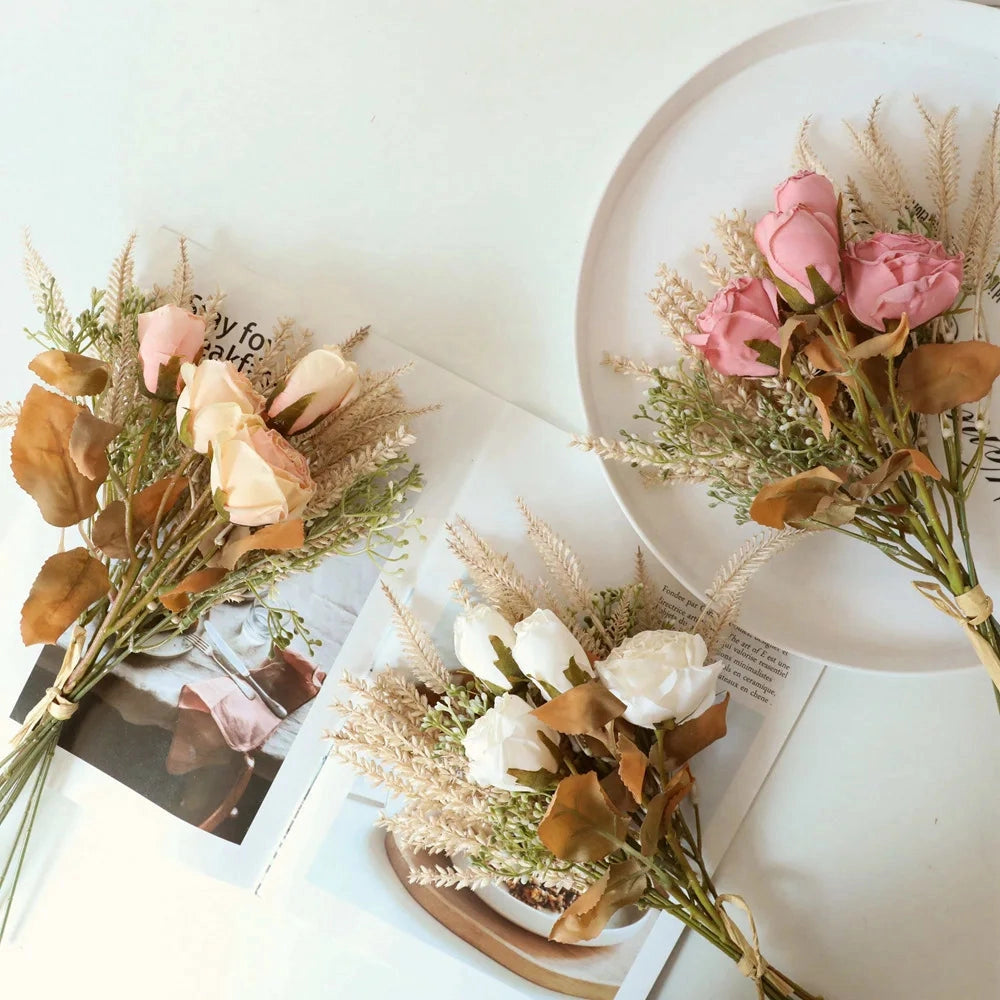 Faux Dried Rose Bundle