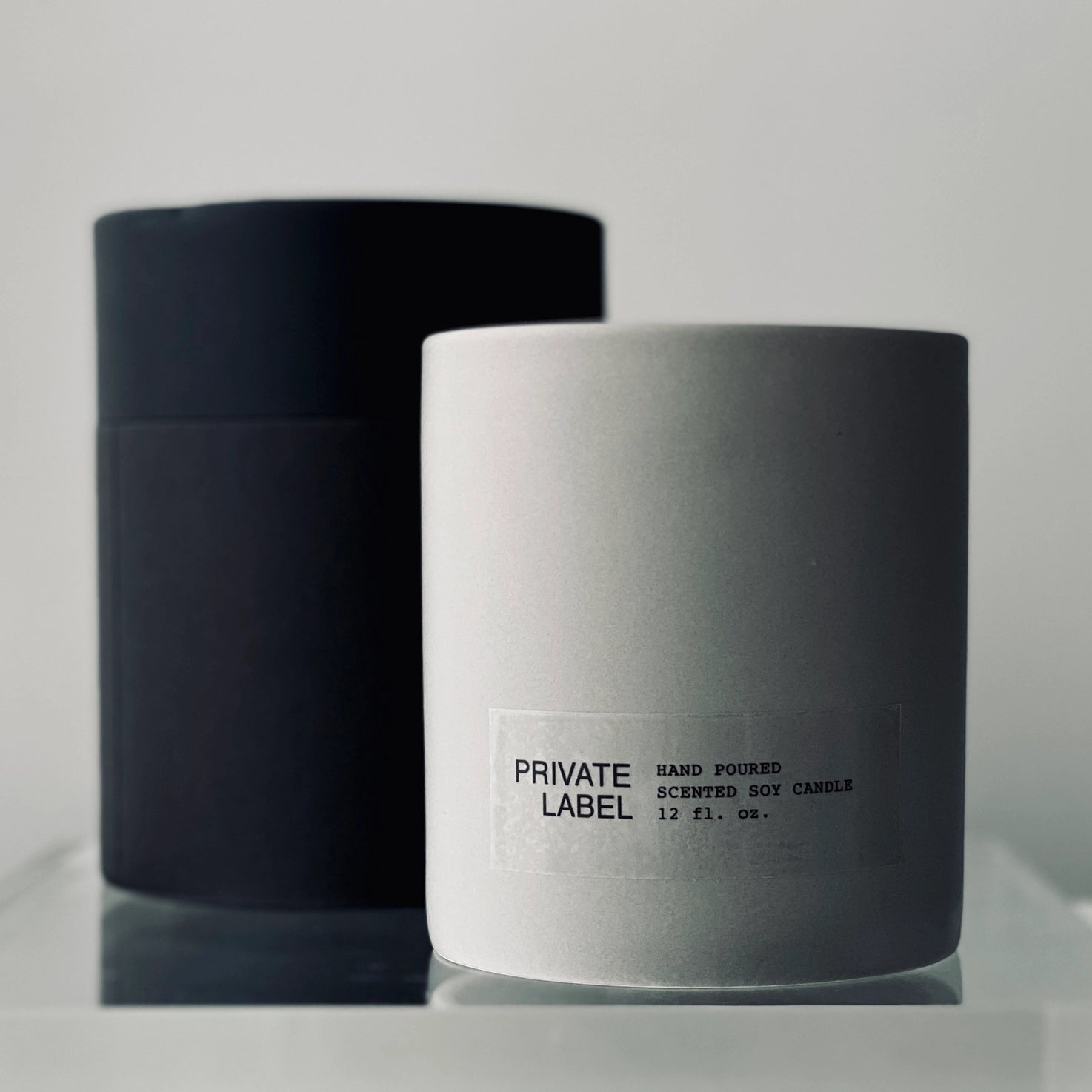 Private Label Concrete Ceramic Candles 12 oz