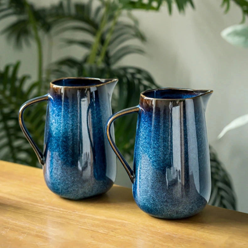 Laguna Kiln Blue Ceramic Pitcher