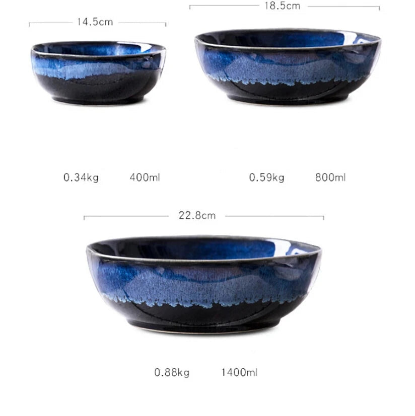 Kobe Blue Ceramic Bowl