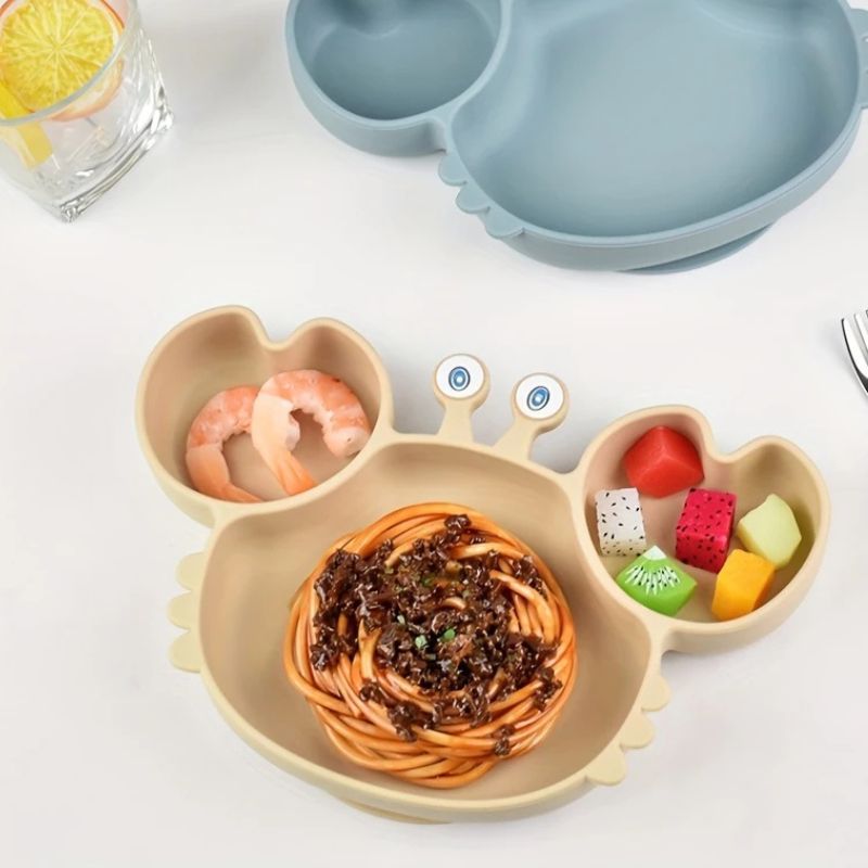 Silicone Crab Plate with Cutlery