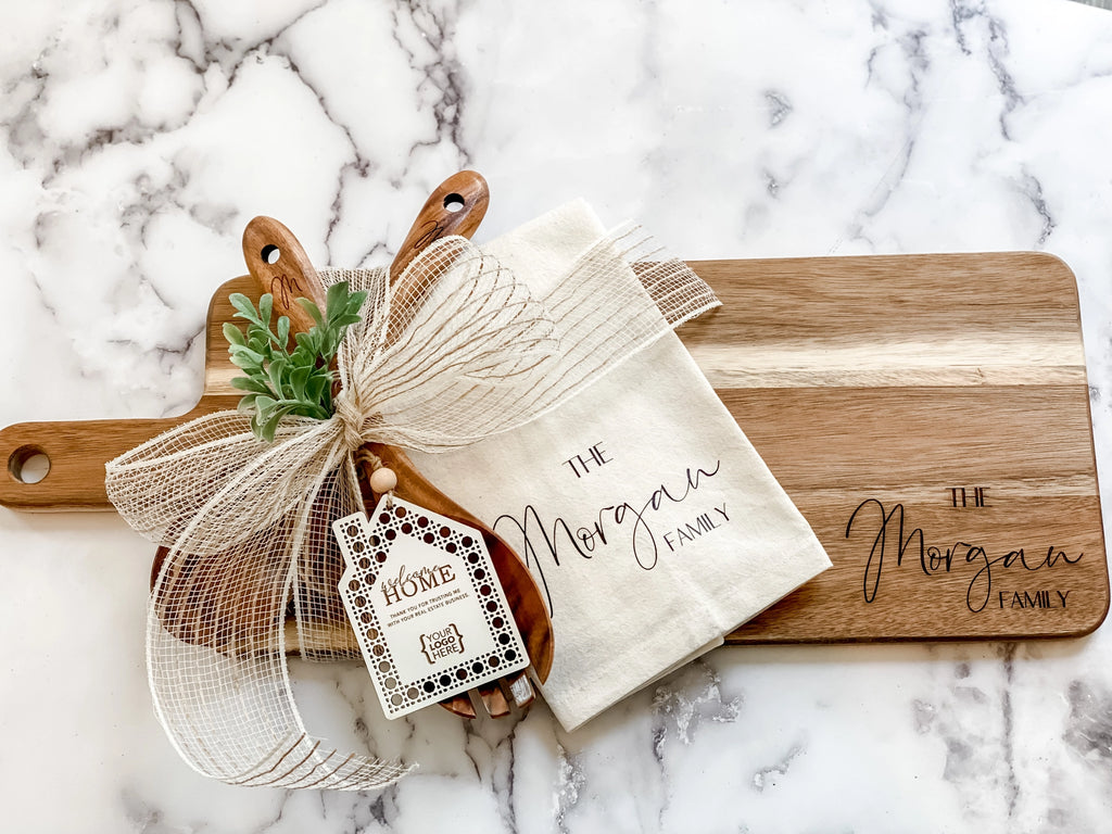 Personalized Housewarming Gift-Acacia Board Set