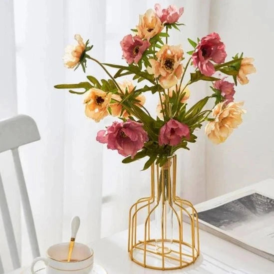 Gold Cage Vase