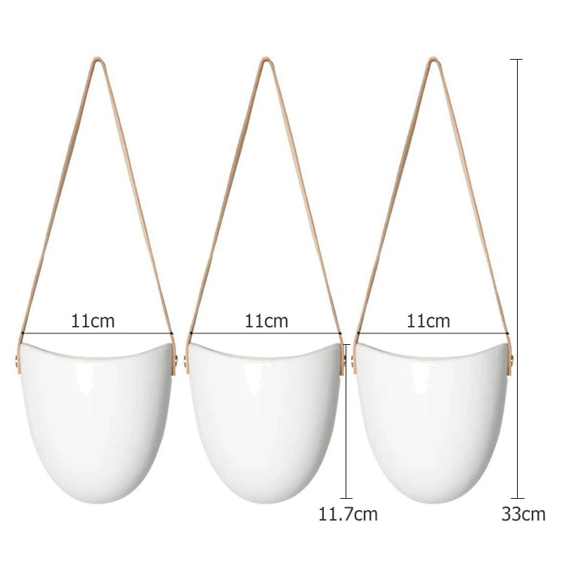 Ceramic Hanging Planter 3-Piece Set
