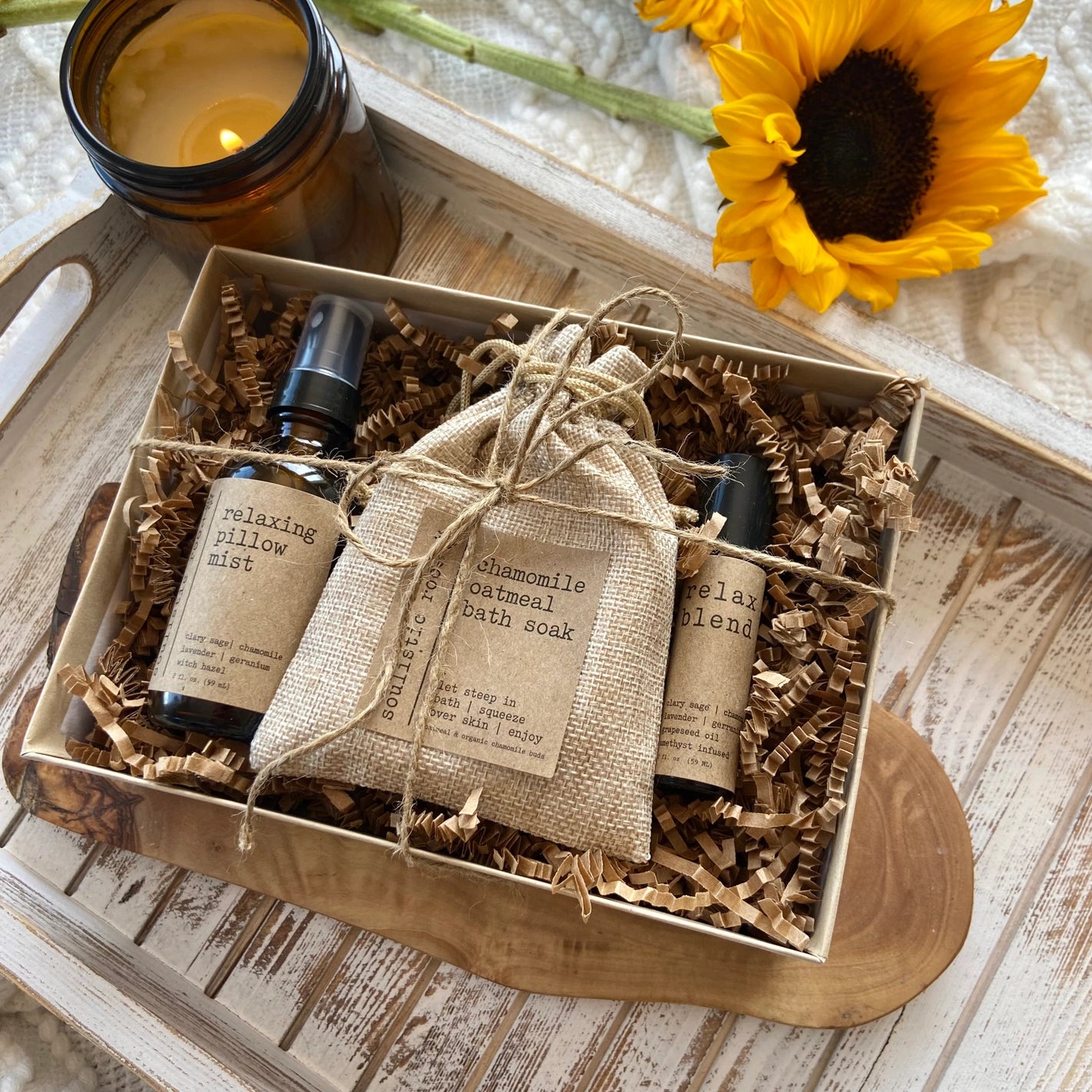 Relax Gift Set | Pillow Spray | Oatmeal | Relax Roller