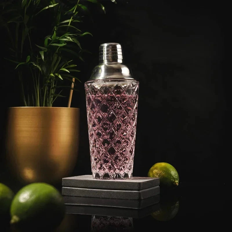 Vintage Glass Cocktail Shaker