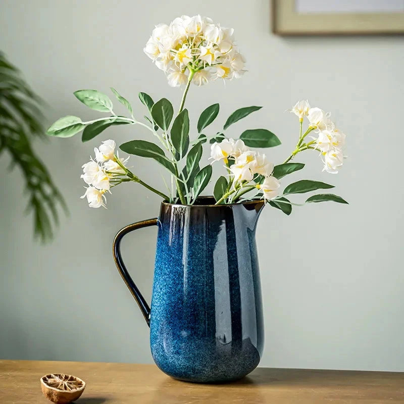 Laguna Kiln Blue Ceramic Pitcher