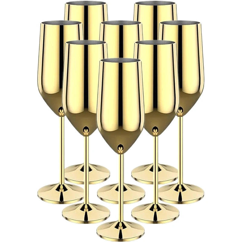 Stainless Steel 8-Piece Glassware Set