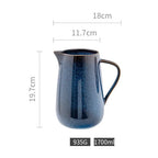 Laguna Kiln Blue Ceramic Pitcher